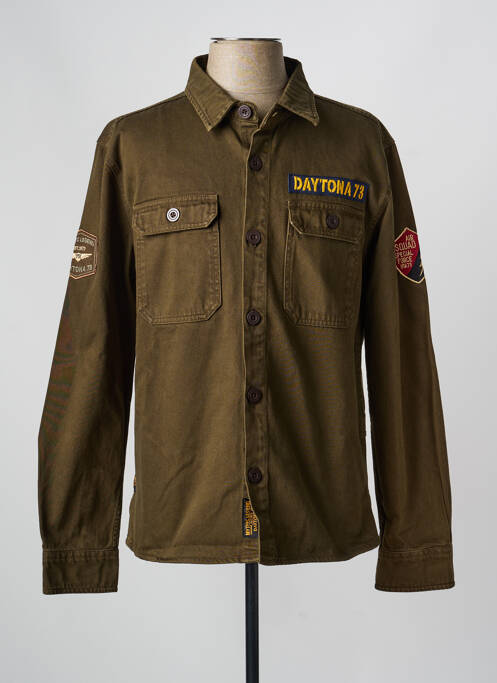 Veste casual fermeture boutonnée sur le devant vert DAYTONA homme