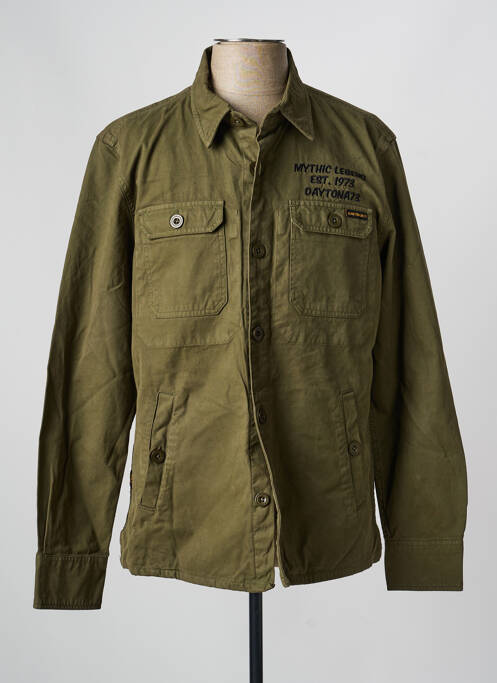 Veste casual fermeture boutonnée sur le devant vert DAYTONA homme