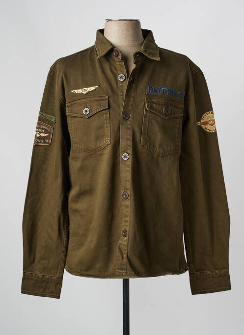 Veste casual fermeture boutonnée sur le devant vert DAYTONA homme