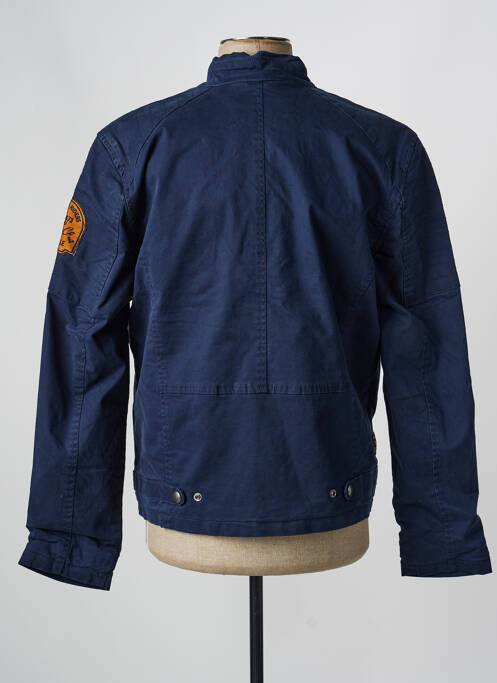 Veste casual coupe droite bleu DAYTONA homme