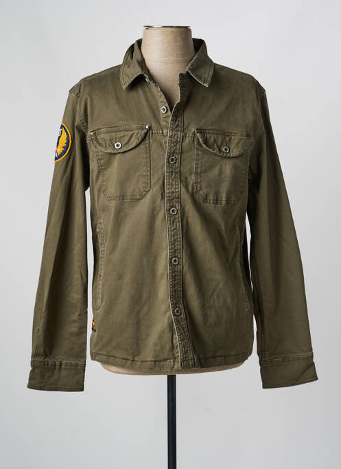 Veste casual fermeture boutonnée sur le devant vert DAYTONA homme
