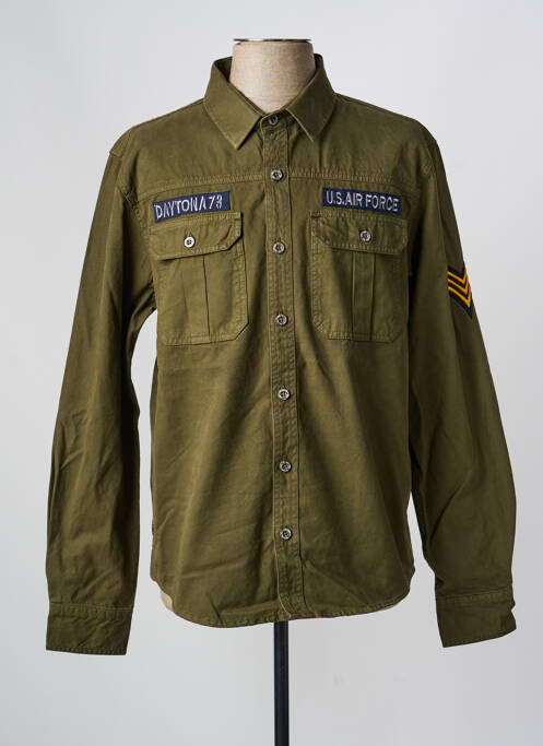 Veste casual fermeture boutonnée sur le devant vert DAYTONA homme