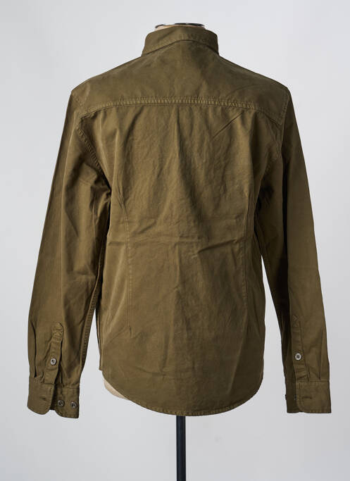 Veste casual fermeture boutonnée sur le devant vert IRON AND RESIN homme