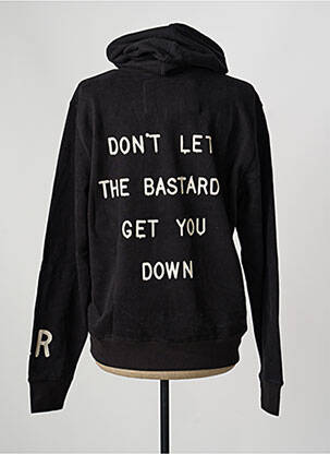Sweat-shirt à capuche sérigraphie floquée manches longues noir IRON AND RESIN homme