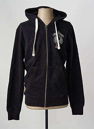Veste casual capuche noir DAYTONA homme