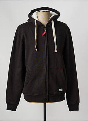 Veste casual finition intérieure fourrure synthétique noir DAYTONA homme