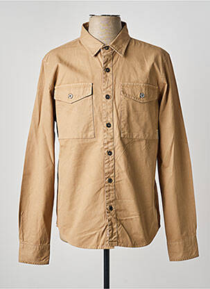 Veste casual fermeture boutonnée sur le devant beige IRON AND RESIN homme