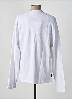 T-shirt coupe droite manches longues blanc DAYTONA homme