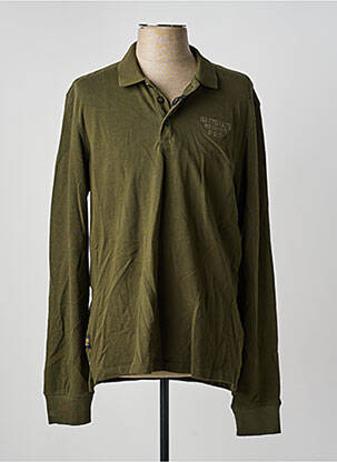 Polo manches longues manches longues vert DAYTONA homme