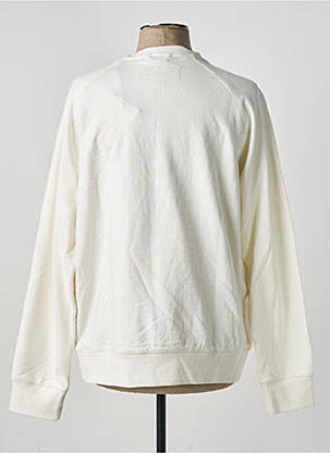 Sweat-shirt sérigraphie floquée manches longues blanc IRON AND RESIN homme