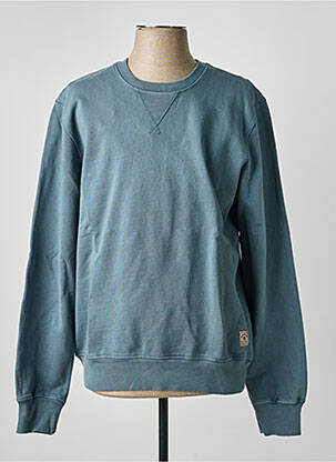 Sweat-shirt manches longues manches longues bleu IRON AND RESIN homme