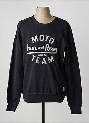 Sweat-shirt sérigraphie floquée manches longues noir IRON AND RESIN homme
