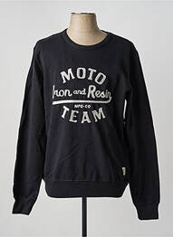 Sweat-shirt sérigraphie floquée manches longues noir IRON AND RESIN homme