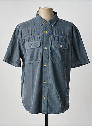 Chemise manches courtes coupe droite bleu IRON AND RESIN homme