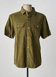 Chemise manches courtes coupe droite vert IRON AND RESIN homme