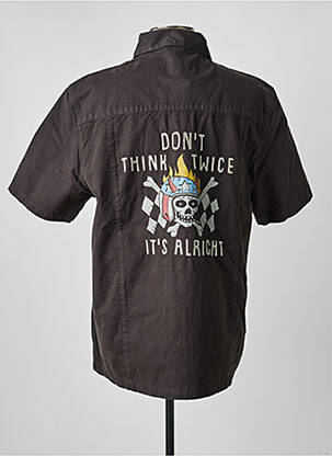 Chemise manches courtes coupe droite gris IRON AND RESIN homme