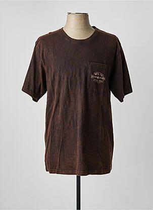T-shirt coupe droite manches courtes marron IRON AND RESIN homme