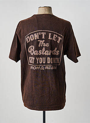 T-shirt coupe droite manches courtes marron IRON AND RESIN homme