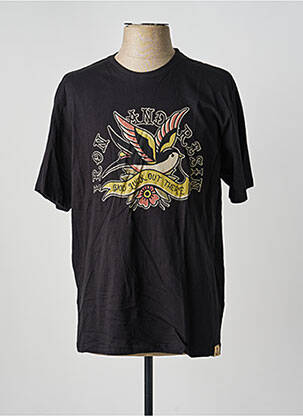 T-shirt stretch manches courtes noir IRON AND RESIN homme