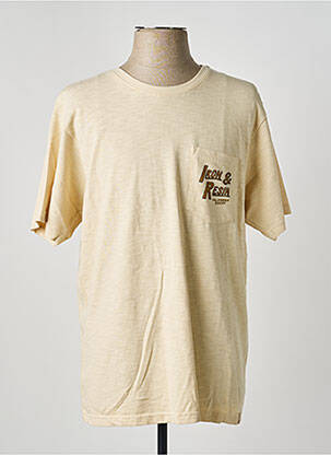 T-shirt coupe droite manches courtes beige IRON AND RESIN homme