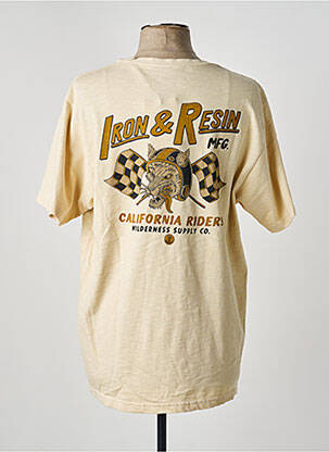 T-shirt coupe droite manches courtes beige IRON AND RESIN homme