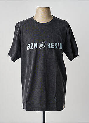 T-shirt stretch manches courtes noir IRON AND RESIN homme