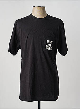 T-shirt stretch manches courtes noir IRON AND RESIN homme