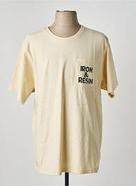 T-shirt coupe droite manches courtes beige IRON AND RESIN homme