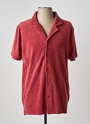 Chemise manches courtes coupe droite rouge IRON AND RESIN homme