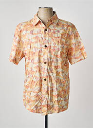 Chemise manches courtes imprimé fantaisie orange IRON AND RESIN homme