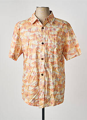 Chemise manches courtes imprimé fantaisie orange IRON AND RESIN homme