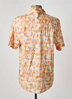 Chemise manches courtes imprimé fantaisie orange IRON AND RESIN homme