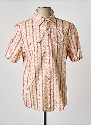 Chemise manches courtes imprimé fantaisie beige IRON AND RESIN homme