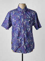 Chemise manches courtes imprimé fantaisie bleu DAYTONA homme