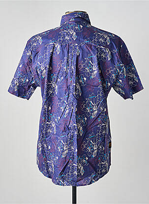 Chemise manches courtes imprimé fantaisie bleu DAYTONA homme