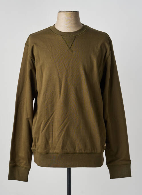 Sweat-shirt manches longues manches longues vert IRON AND RESIN homme