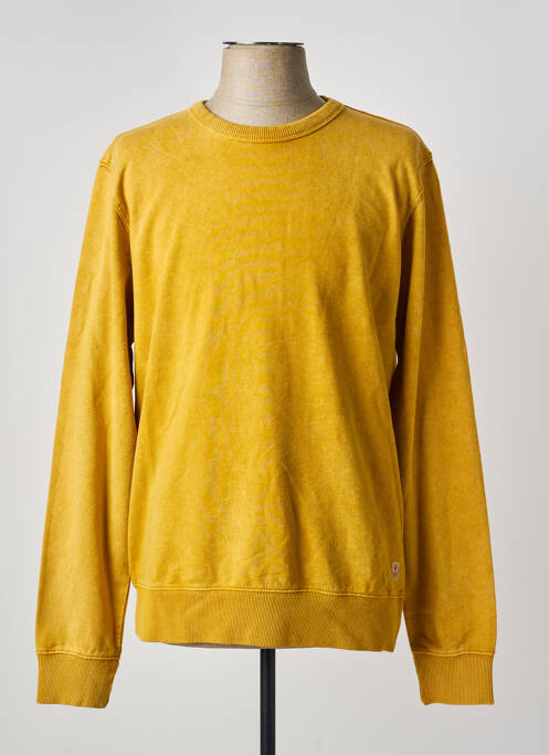 Sweat-shirt manches longues manches longues jaune IRON AND RESIN homme