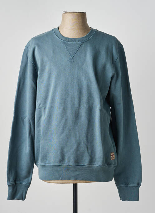 Sweat-shirt manches longues manches longues bleu IRON AND RESIN homme