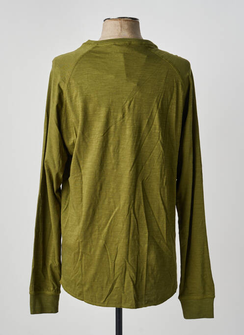 T-shirt coupe droite manches longues vert IRON AND RESIN homme