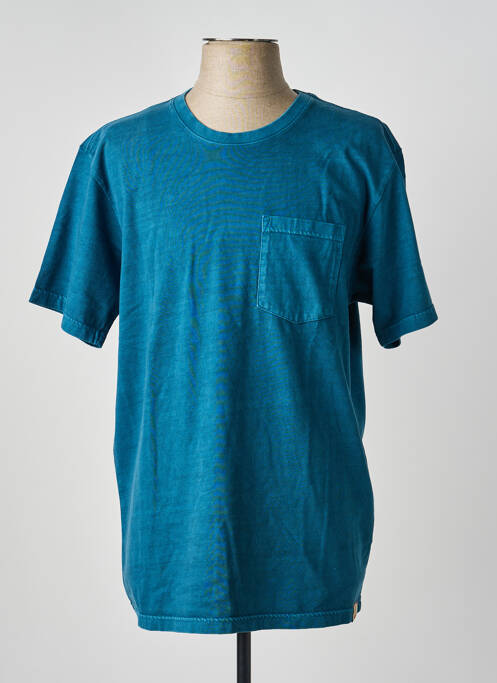 T-shirt coupe droite manches courtes bleu IRON AND RESIN homme