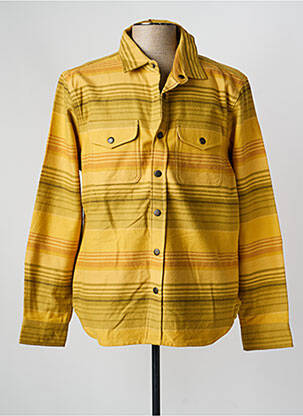 Chemise manches longues imprimé rayures jaune IRON AND RESIN homme