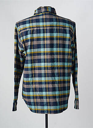 Chemise manches longues poignets boutonnés bleu IRON AND RESIN homme