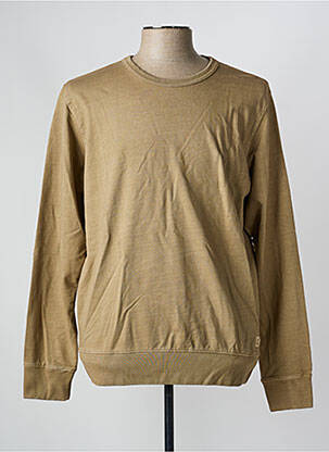 Sweat-shirt stretch manches longues marron IRON AND RESIN homme