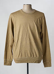 Sweat-shirt stretch manches longues marron IRON AND RESIN homme