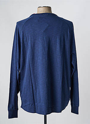 T-shirt stretch manches longues bleu IRON AND RESIN homme