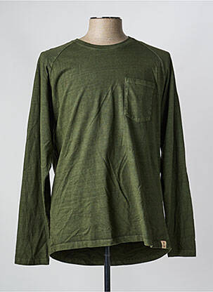 T-shirt stretch manches longues vert IRON AND RESIN homme