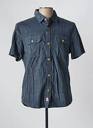 Chemise manches courtes poches bleu IRON AND RESIN homme