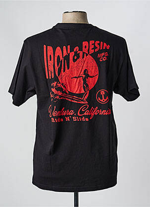 T-shirt stretch manches courtes noir IRON AND RESIN homme