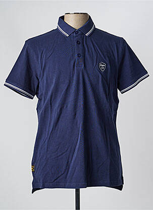 Polo coupe droite manches courtes bleu DAYTONA homme