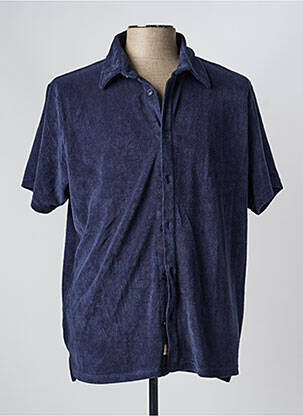 Chemise manches courtes coupe droite bleu IRON AND RESIN homme